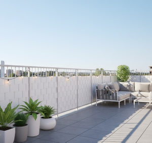 Striscia Banda Frangivista Fasce PVC Rotolo Schermo Privacy Recinzione Balcone Cancello - Bianco