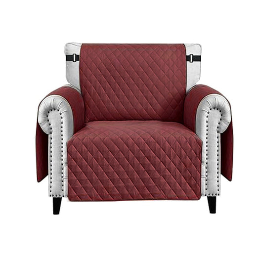 Copri Poltrona Impermeabile Tasche Laterali Proteggi Poltrona Antimacchia Antiscivolo 1 Posto Bordeaux