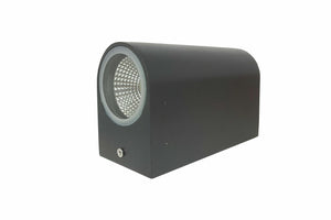 APPLIQUE DOPPIO LED 10W NERO LAMPADA LUCE FREDDA PARETE UP DOWN FARETTO ESTERNO