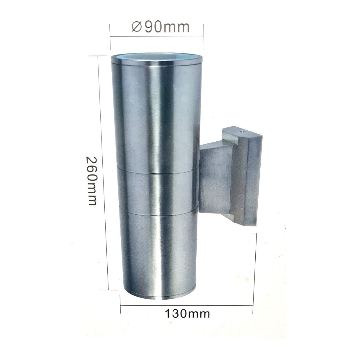 APPLIQUE DA PARETE LED LAMPADA ESTERNO DESIGN MODERNO ALLUMINIO ARGENTO SILVER