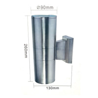 APPLIQUE DA PARETE LED LAMPADA ESTERNO DESIGN MODERNO ALLUMINIO ARGENTO SILVER