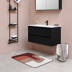 Tappeto Bagno 50x80 Cm Doccia Scendiletto Pelo Raso Morbido Assorbente Antiscivolo Lavabile Terra