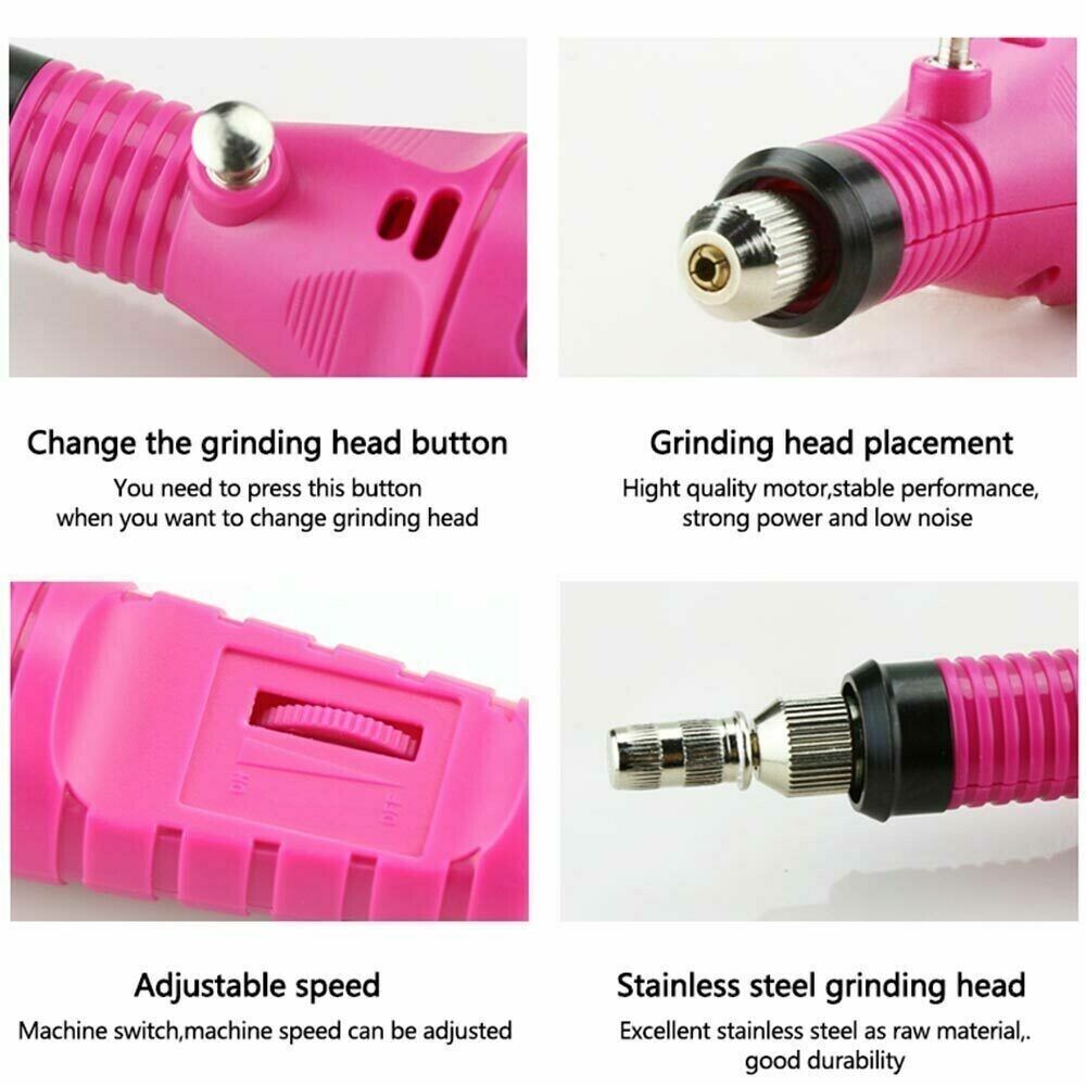 FRESA NAIL ART GEL RICOSTRUZIONE MANICURE MANI PIEDI VELOCITA REGOLABILE