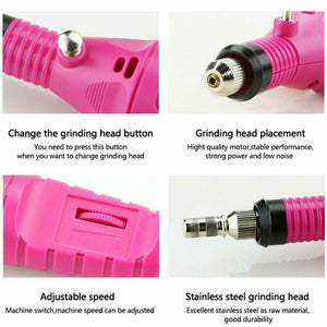 FRESA NAIL ART GEL RICOSTRUZIONE MANICURE MANI PIEDI VELOCITA REGOLABILE