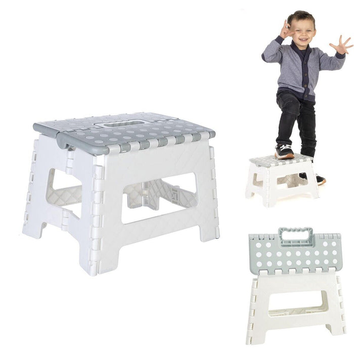 SGABELLO PIEGHEVOLE PLASTICA PORTATILE DA VIAGGIO ANTISCIVOLO CAMPEGGIO CUCINA