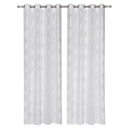 Tende Finestre Porte Interno Elegante Chic Tessuto Strass Brillantini Coppia 2 pz Grigio 140x280 Cm