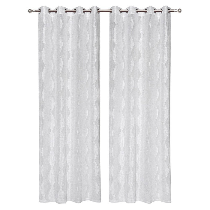 Tende Finestre Porte Interno Elegante Chic Tessuto Strass Brillantini Coppia 2 pz Grigio 140x280 Cm