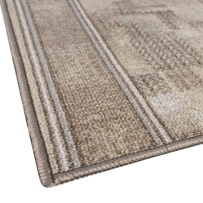 Passatoia Scala Scalinata Ingresso 67x200 Cm Bordata Tappeto Corridoio Gradini Antiscivolo Beige
