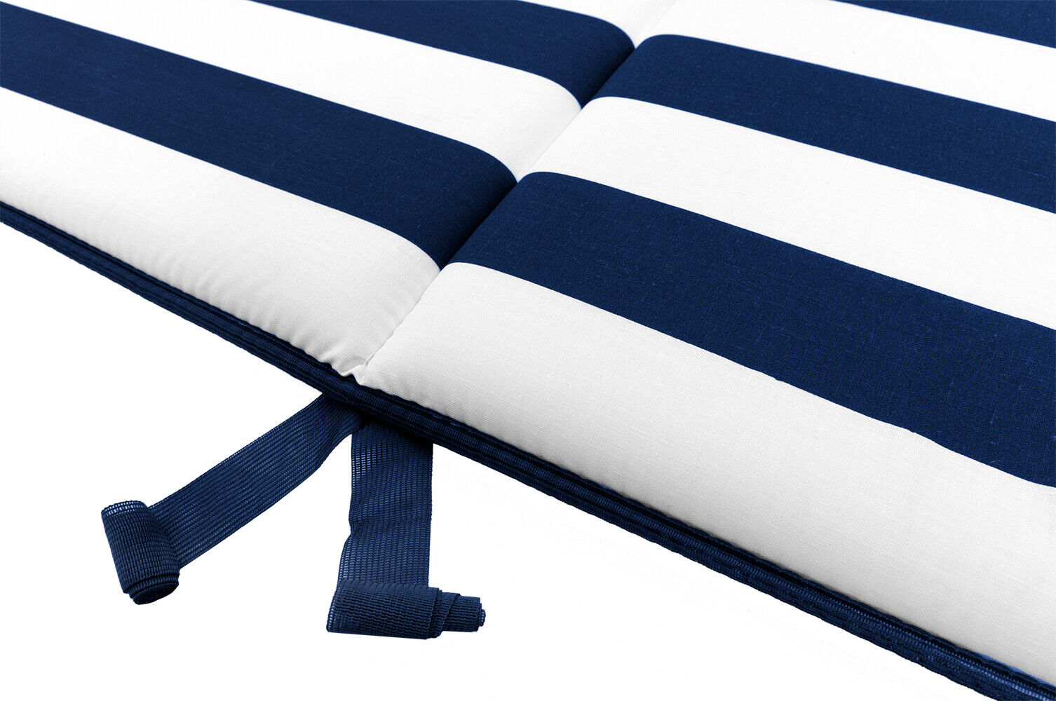 Cuscino Sdraio Morbido A Righe Copri Seduta Lettino Prendisole Pieghevole Made In Italy Blu