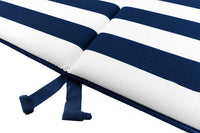 Cuscino Sdraio Morbido A Righe Copri Seduta Lettino Prendisole Pieghevole Made In Italy Blu