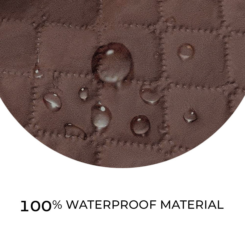 Copri Poltrona Impermeabile Tasche Laterali Proteggi Poltrona Antimacchia Antiscivolo 1 Posto Marrone