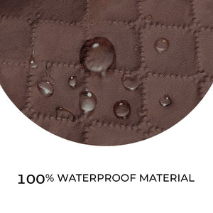 Copri Poltrona Impermeabile Tasche Laterali Proteggi Poltrona Antimacchia Antiscivolo 1 Posto Marrone