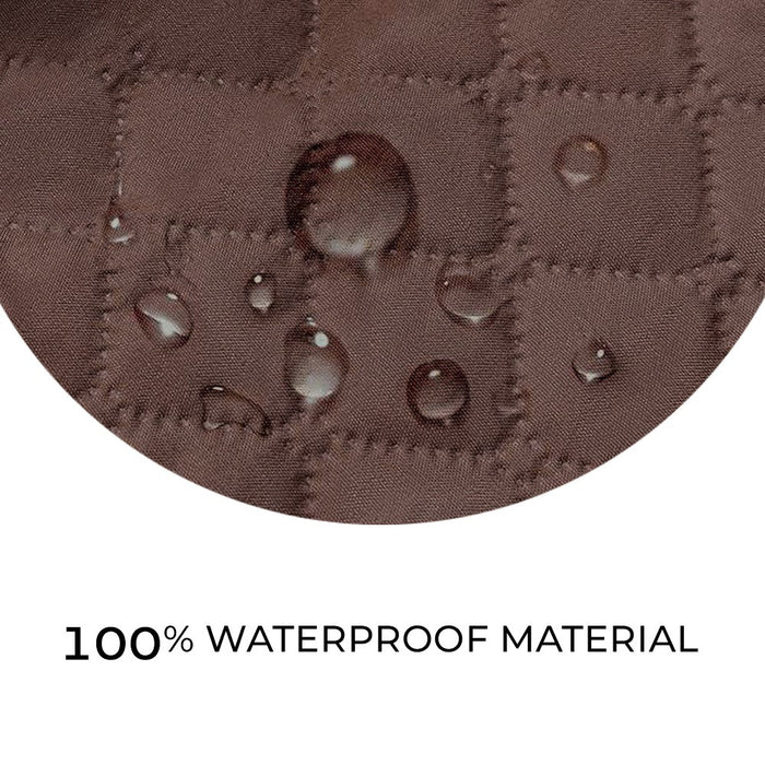 Copri Poltrona Impermeabile Tasche Laterali Proteggi Poltrona Antimacchia Antiscivolo 1 Posto Marrone