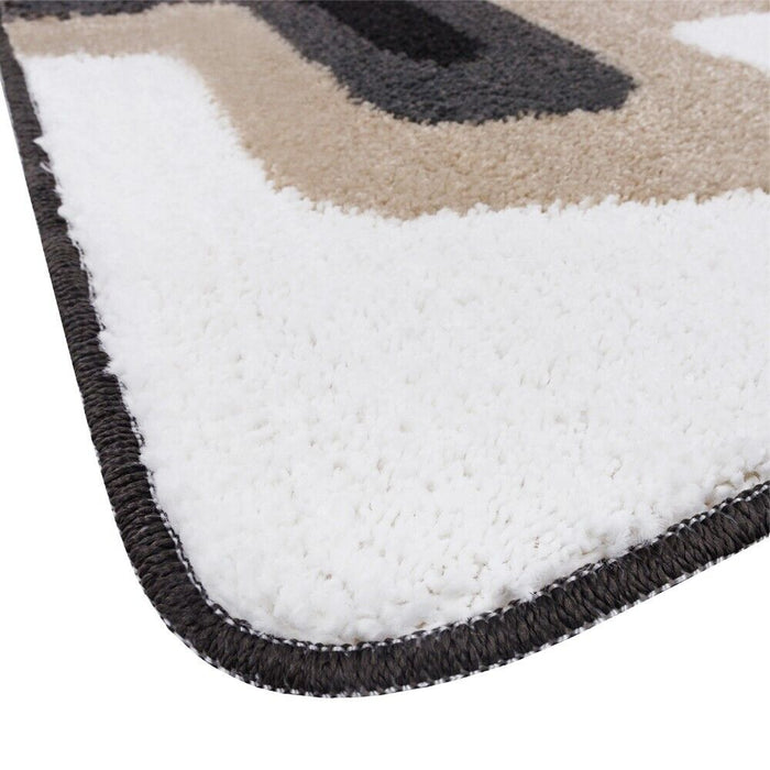 Tappeto Bagno 50x80 Cm Doccia Scendiletto Pelo Raso Morbido Assorbente Antiscivolo Lavabile Grigio