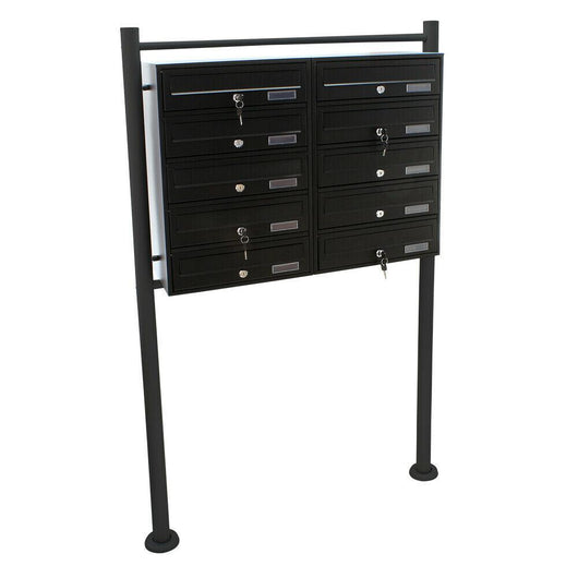 Blocca 10 cassette postali sui piedini delle voci di posta nera 16_0000143