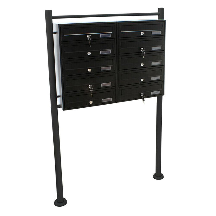 Blocca 10 cassette postali sui piedini delle voci di posta nera 16_0000143