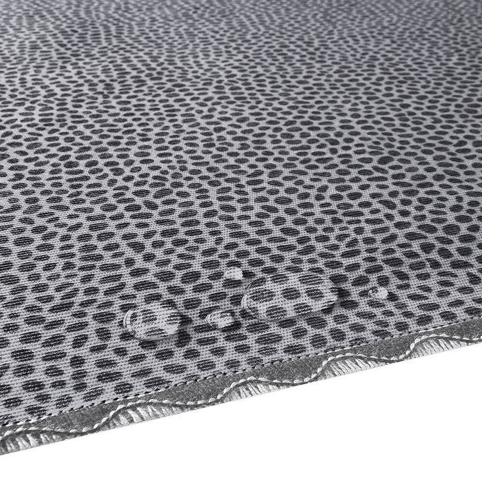 Tovaglia Antimacchia Maculata Bordata Cotone Plastificato Copritavolo Casa Cucina Grigio 120x160 Cm