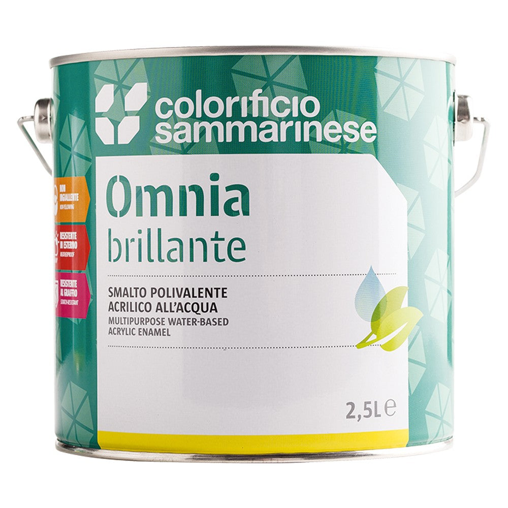 SMALTO ALL ACQUA OMNIA MARRONE BRILLANTE O,750 LT