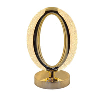 LAMPADA TAVOLO LED RICARICABILE OVALE TIPO CRISTALLO ATMOSFERA DIAMANTE TOUCH