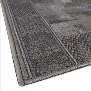 Passatoia Scala Scalinata Ingresso 67x300 Cm Bordata Tappeto Corridoio Gradini Antiscivolo Grigio