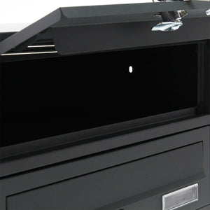 Cassetta postale Block 8 2x4 scomparti sovrapposti piede di supporto in acciaio zincato 486 x 77 x 27 cm antracite 16_0000048