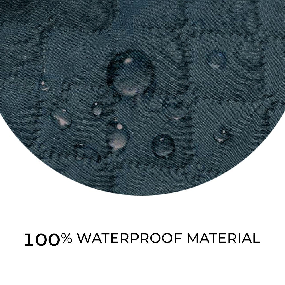 Copridivano Impermeabile Tasche Laterali Proteggi Divano Antimacchia Antiscivolo 4 Posti Blu