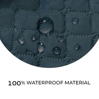 Copridivano Impermeabile Tasche Laterali Proteggi Divano Antimacchia Antiscivolo 4 Posti Blu