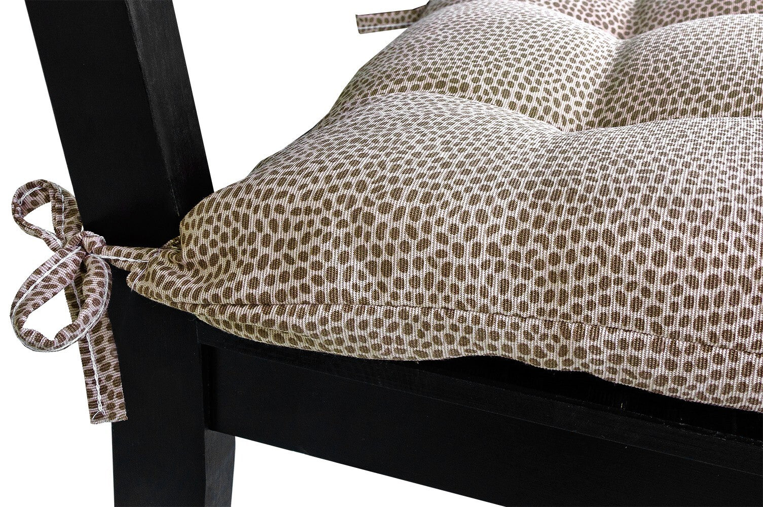 Set 4 Cuscini Sedia Cotone Maculati Morbidi Universali Lavabili Coprisedia Imbottituta Ovatta Marrone