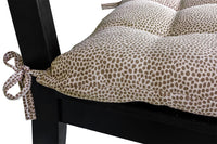 Set 4 Cuscini Sedia Cotone Maculati Morbidi Universali Lavabili Coprisedia Imbottituta Ovatta Marrone