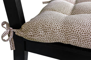 Set 4 Cuscini Sedia Cotone Maculati Morbidi Universali Lavabili Coprisedia Imbottituta Ovatta Marrone