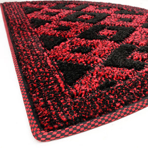 Zerbino Ingresso Semiluna Asciugapassi Assorbente Antiscivolo Morbido Made In Italy Rosso