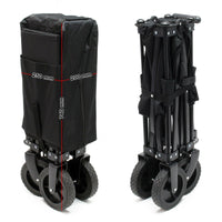 Carrello da trasporto pieghevole protezione solare diavolo trasporto spiaggia giardino nero 16_0000762