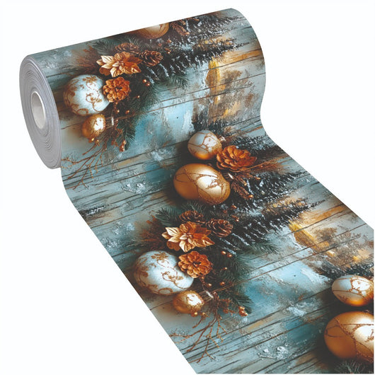 Tappeto Cucina Natale Antimacchia 51x360 cm Campanelle Palle Di Natale Antiscivolo Lavabile