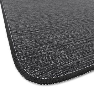 Tappeto Cucina Tinta Unita Striato 54x140 Cm Bordato Assorbente Passatoia Casa Antiscivolo Nero