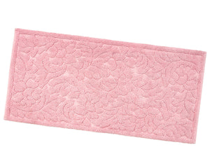 Tappeto Morbido Cotone 53x110 cm Scendiletto Bagno Camera Assorbente Antiscivolo Rosa