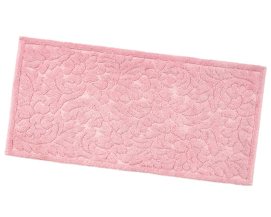 Tappeto Morbido Cotone 53x110 cm Scendiletto Bagno Camera Assorbente Antiscivolo Rosa
