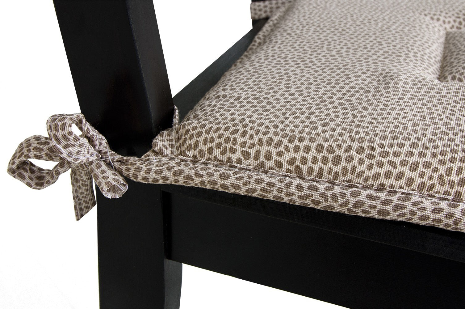 Set 4 Cuscini Sedia Cotone Con Lacci Lavabili Morbidi Universali Copri Sedie Maculati Marroni