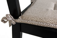 Set 4 Cuscini Sedia Cotone Con Lacci Lavabili Morbidi Universali Copri Sedie Maculati Marroni