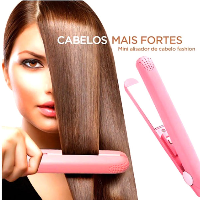 MINI PIASTRA CAPELLI LISCI CERAMICA PORTATILE DA VIAGGIO CONTENITORE SN-228