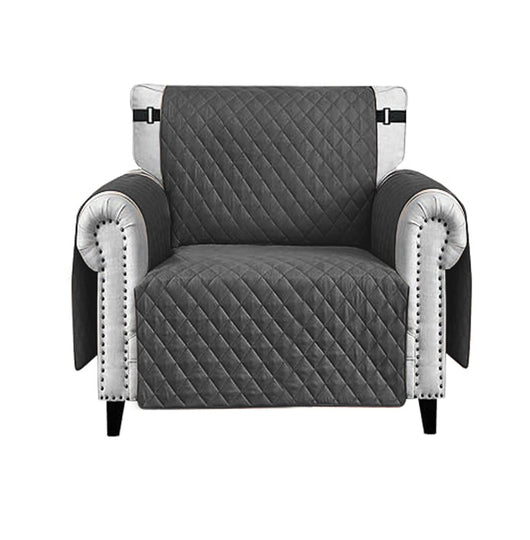 Copri Poltrona Impermeabile Tasche Laterali Proteggi Poltrona Antimacchia Antiscivolo 1 Posto Antracite