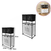 CESTO 4 CONTENITORI BIANCHERIA PANNI SPORCHI SALVASPAZIO BAGNO LAVANDERIA 73347