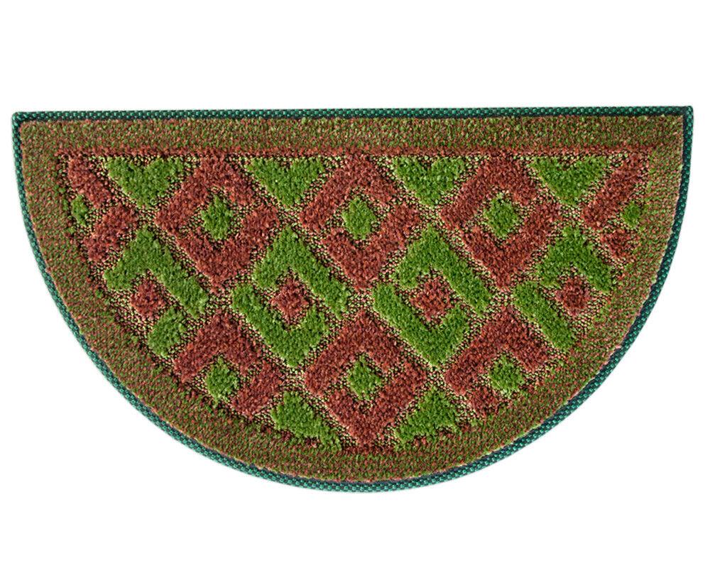 Zerbino Ingresso Semiluna Asciugapassi Assorbente Antiscivolo Morbido Made In Italy Verde