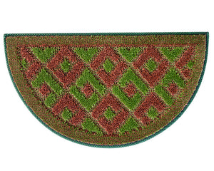 Zerbino Ingresso Semiluna Asciugapassi Assorbente Antiscivolo Morbido Made In Italy Verde