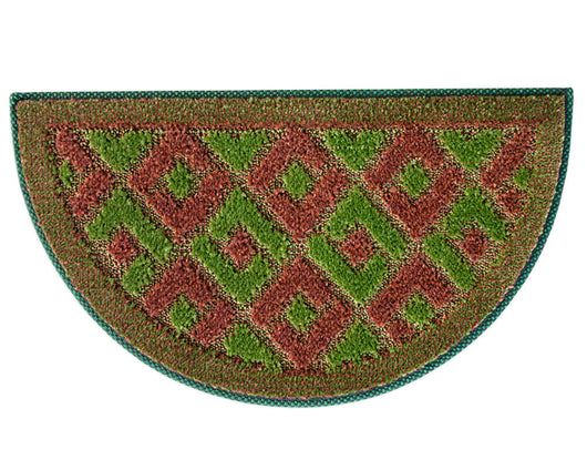 Zerbino Ingresso Semiluna Asciugapassi Assorbente Antiscivolo Morbido Made In Italy Verde