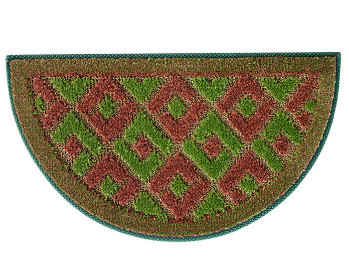 Zerbino Ingresso Semiluna Asciugapassi Assorbente Antiscivolo Morbido Made In Italy Verde