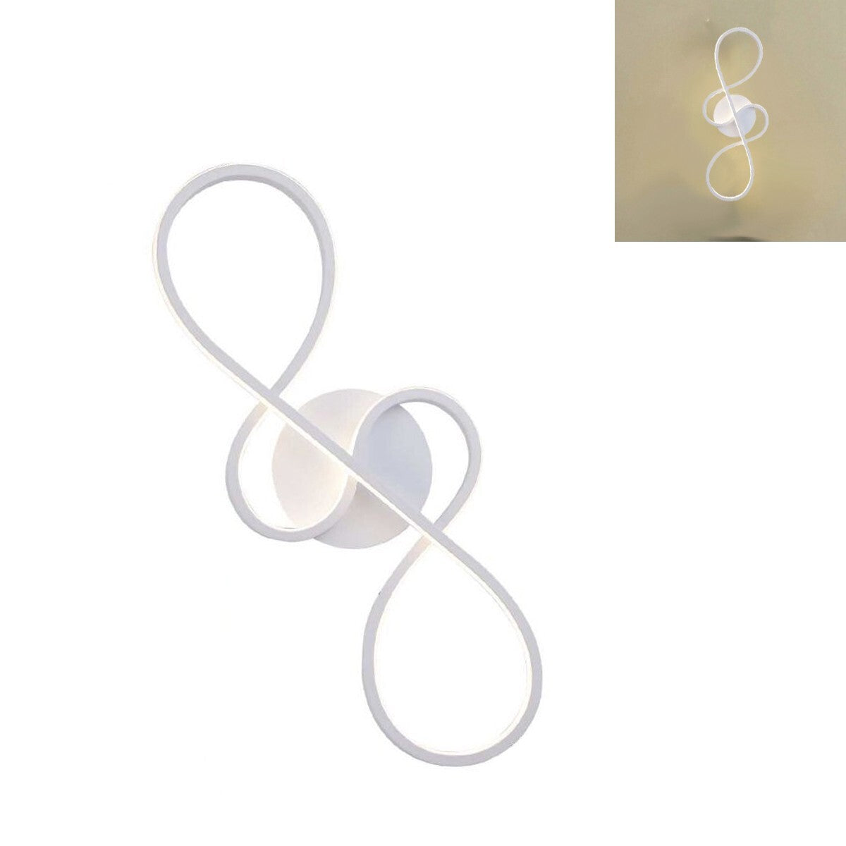 APPLIQUE LAMPADA INTERNO MODERNA PARETE MURO INFINITO 38W LUCE NATURALE ST-103