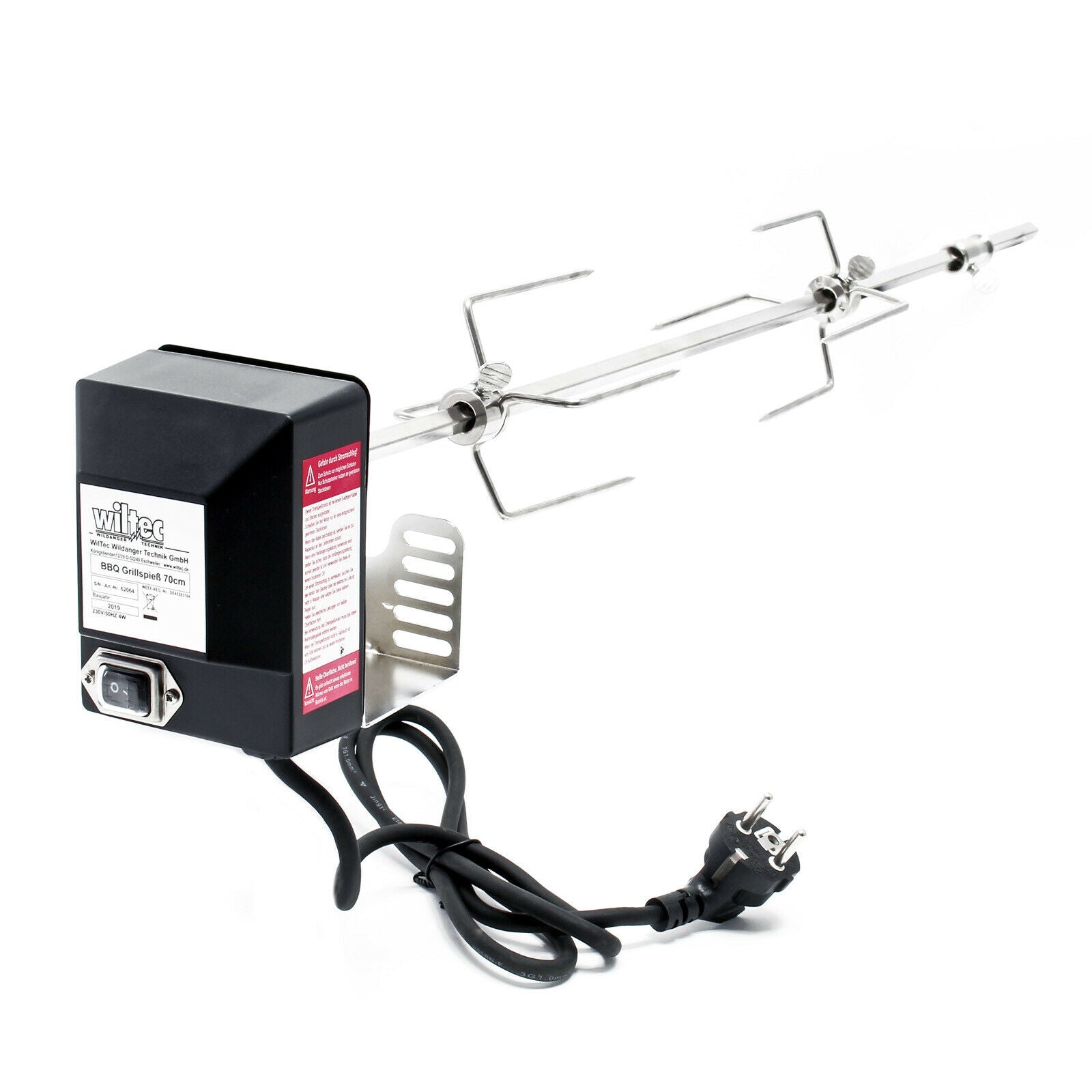 Girarrosto barbecue cm 70 230 v in pregiato acciaio girarrosto forchette girarrosto 16_0002744