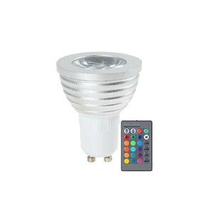 FARETTO LED LUCE RGB GU10 LAMPADINA 5W MULTICOLORE PROGRAMMABILE TELECOMANDO