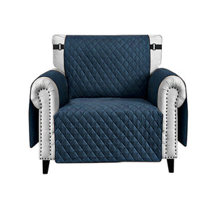 Copri Poltrona Impermeabile Tasche Laterali Proteggi Poltrona Antimacchia Antiscivolo 1 Posto Blu