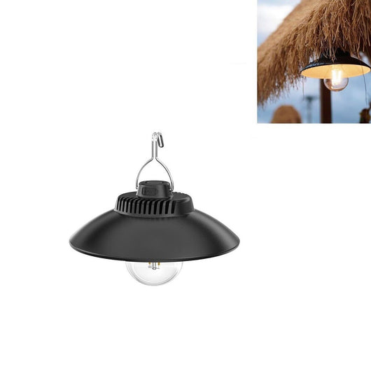 LAMPADA CAMPEGGIO LED PLAFONIERA RICARICABILE LUCE CALDA 3000K PORTATILE GANCIO